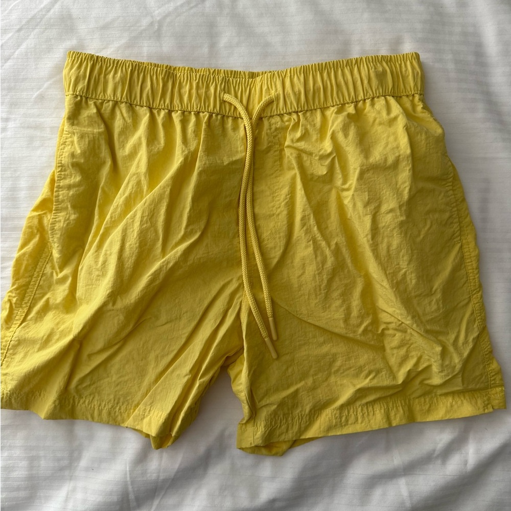 Yellow Drawstring Shorts